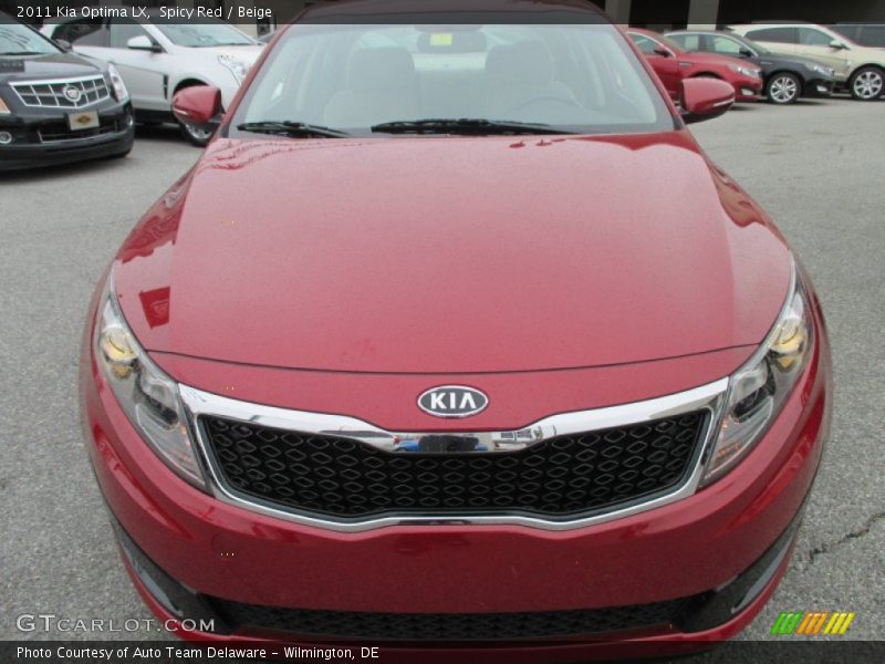 Spicy Red / Beige 2011 Kia Optima LX