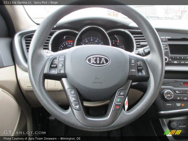 Spicy Red / Beige 2011 Kia Optima LX
