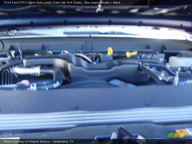 Blue Jeans Metallic / Black 2014 Ford F350 Super Duty Lariat Crew Cab 4x4 Dually