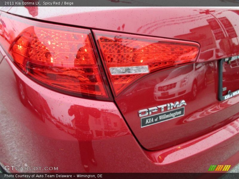 Spicy Red / Beige 2011 Kia Optima LX