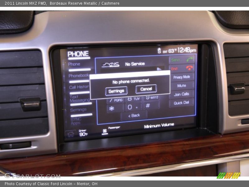 Bordeaux Reserve Metallic / Cashmere 2011 Lincoln MKZ FWD