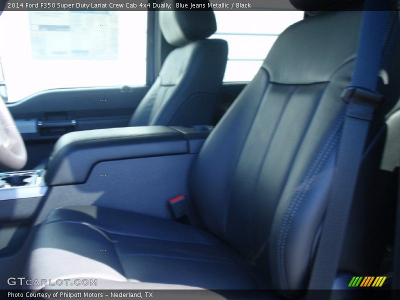 Blue Jeans Metallic / Black 2014 Ford F350 Super Duty Lariat Crew Cab 4x4 Dually