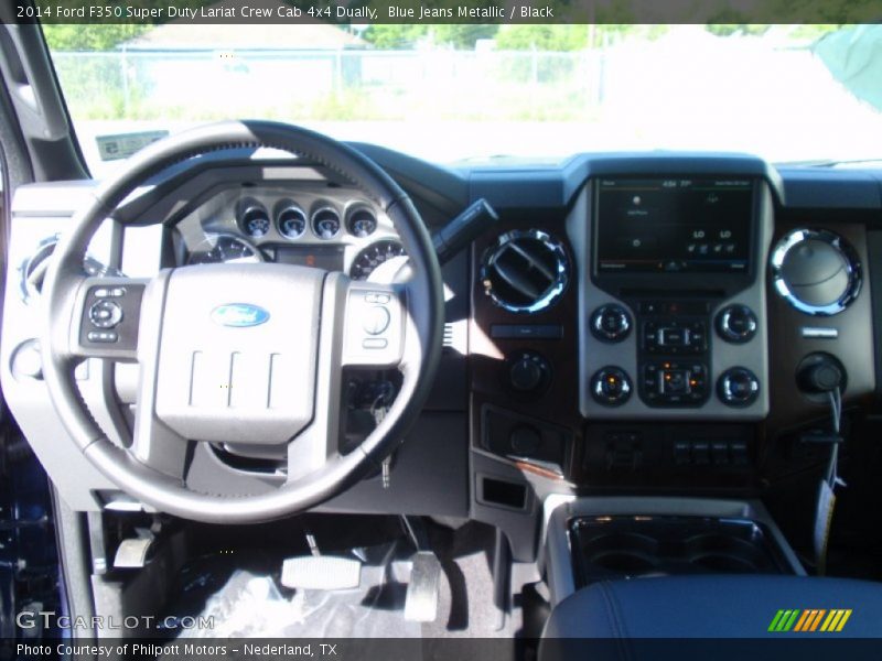 Blue Jeans Metallic / Black 2014 Ford F350 Super Duty Lariat Crew Cab 4x4 Dually