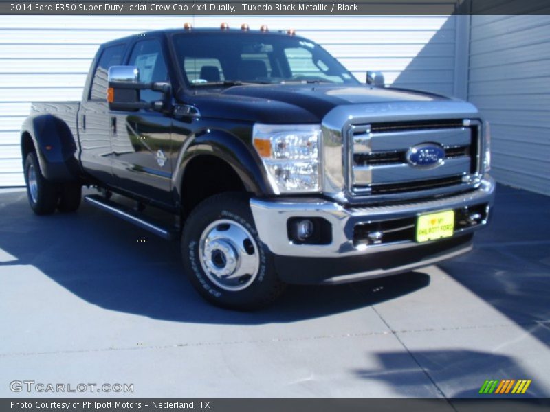 Tuxedo Black Metallic / Black 2014 Ford F350 Super Duty Lariat Crew Cab 4x4 Dually