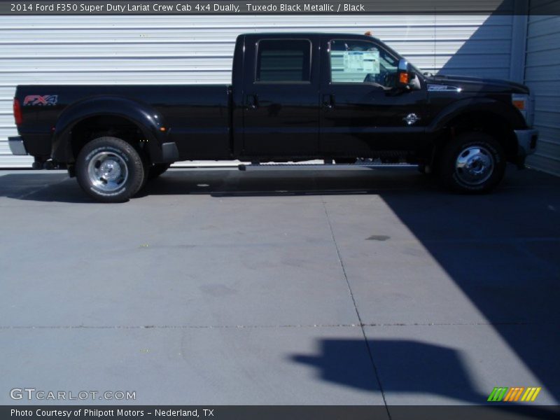 Tuxedo Black Metallic / Black 2014 Ford F350 Super Duty Lariat Crew Cab 4x4 Dually