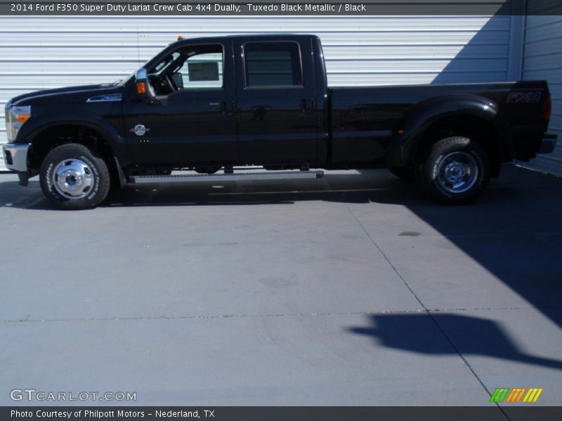 Tuxedo Black Metallic / Black 2014 Ford F350 Super Duty Lariat Crew Cab 4x4 Dually