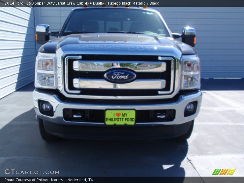 Tuxedo Black Metallic / Black 2014 Ford F350 Super Duty Lariat Crew Cab 4x4 Dually