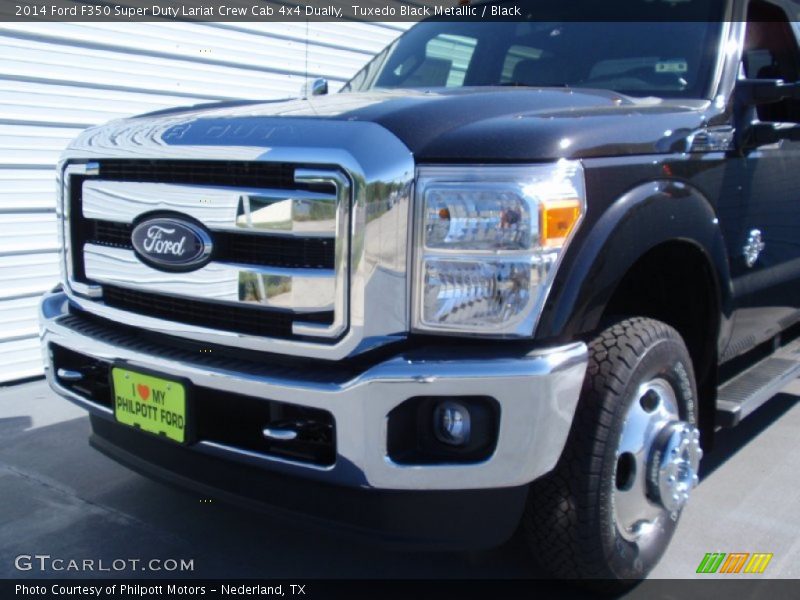 Tuxedo Black Metallic / Black 2014 Ford F350 Super Duty Lariat Crew Cab 4x4 Dually
