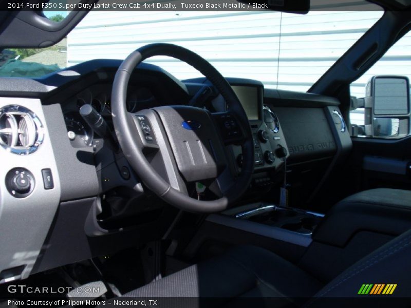 Tuxedo Black Metallic / Black 2014 Ford F350 Super Duty Lariat Crew Cab 4x4 Dually