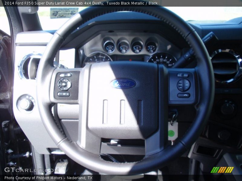 Tuxedo Black Metallic / Black 2014 Ford F350 Super Duty Lariat Crew Cab 4x4 Dually
