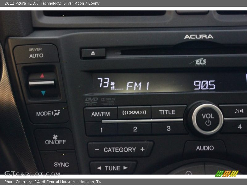 Silver Moon / Ebony 2012 Acura TL 3.5 Technology