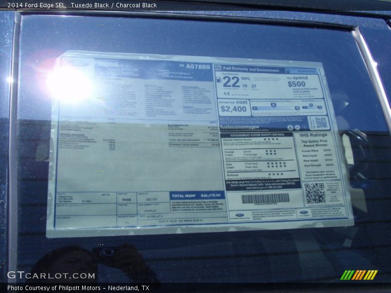Tuxedo Black / Charcoal Black 2014 Ford Edge SEL