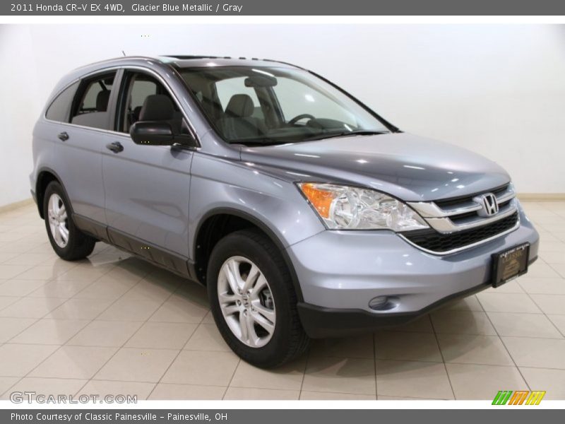 Glacier Blue Metallic / Gray 2011 Honda CR-V EX 4WD