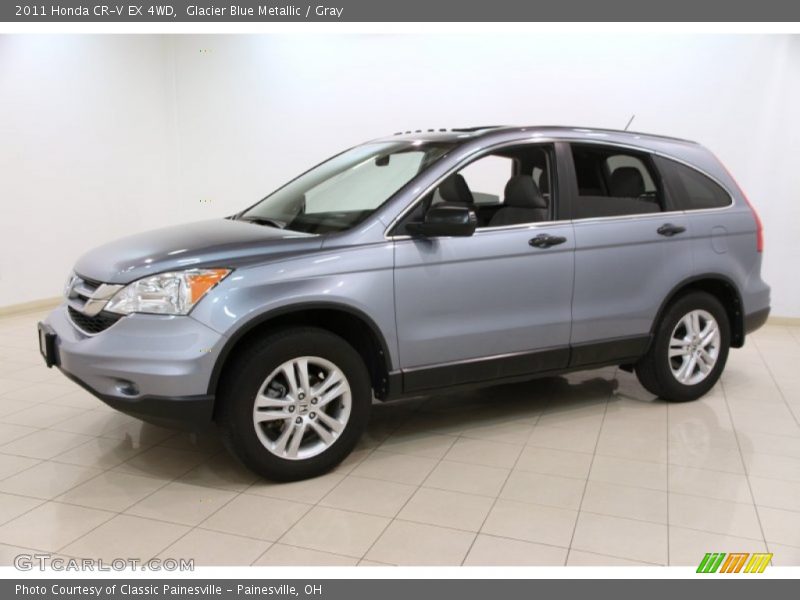 Glacier Blue Metallic / Gray 2011 Honda CR-V EX 4WD