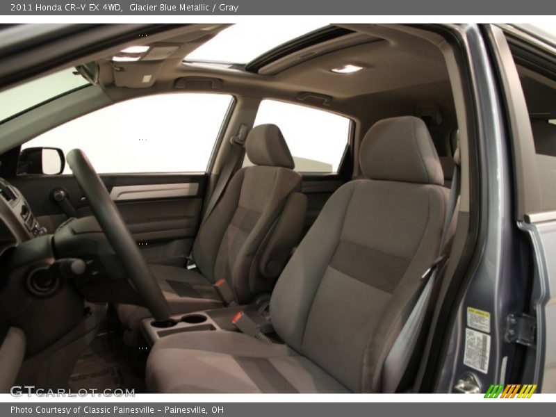 Glacier Blue Metallic / Gray 2011 Honda CR-V EX 4WD