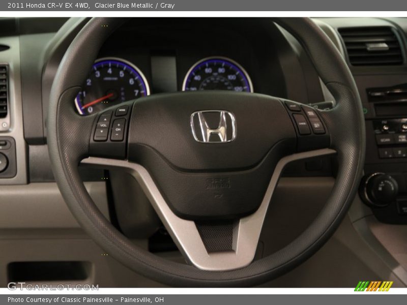 Glacier Blue Metallic / Gray 2011 Honda CR-V EX 4WD
