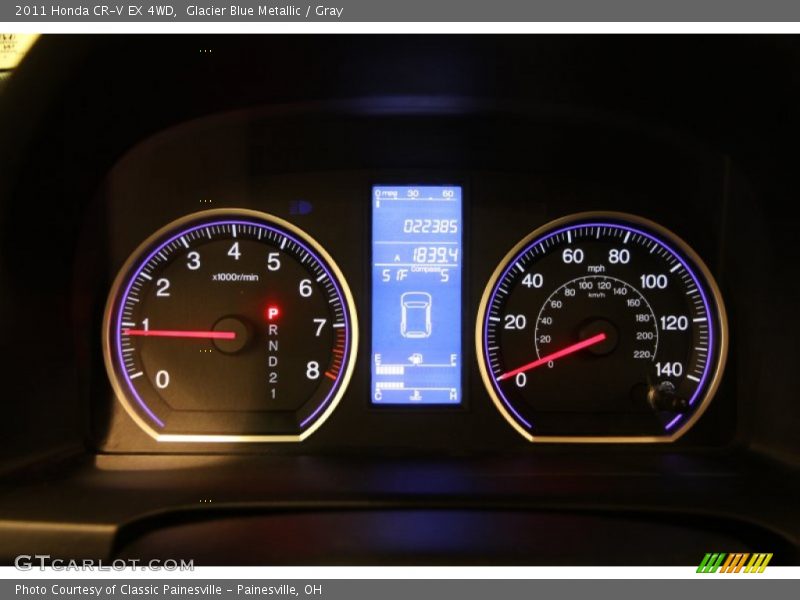 Glacier Blue Metallic / Gray 2011 Honda CR-V EX 4WD