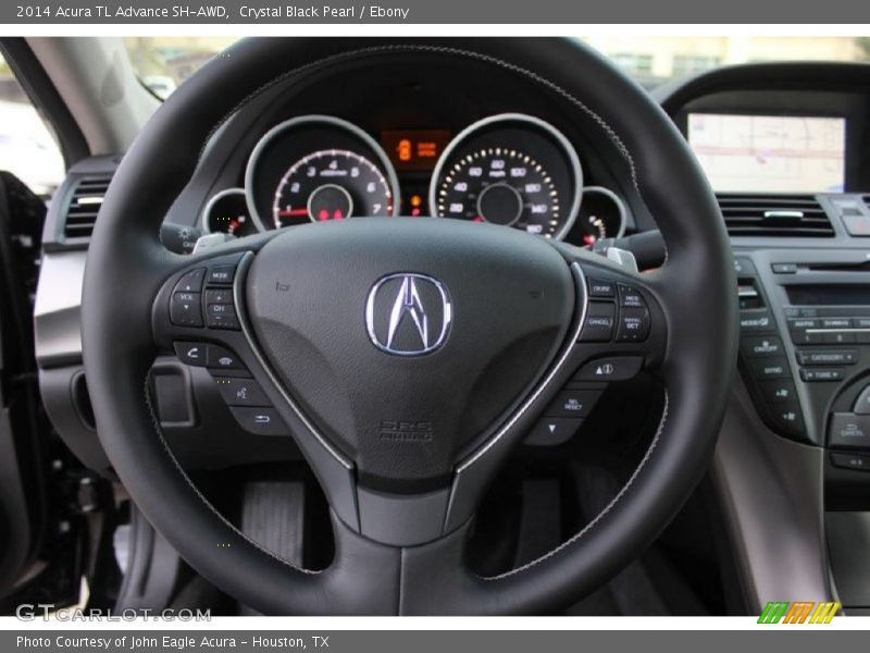 Crystal Black Pearl / Ebony 2014 Acura TL Advance SH-AWD