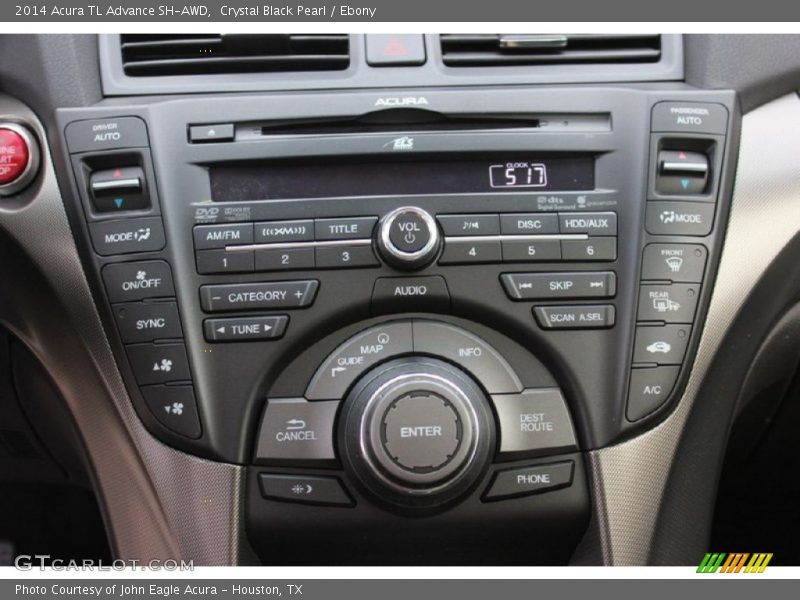 Crystal Black Pearl / Ebony 2014 Acura TL Advance SH-AWD