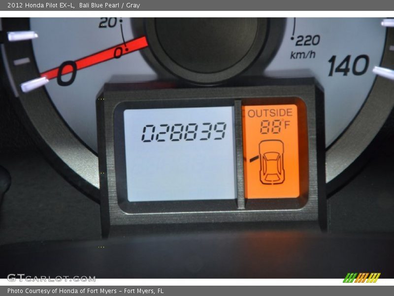 Bali Blue Pearl / Gray 2012 Honda Pilot EX-L