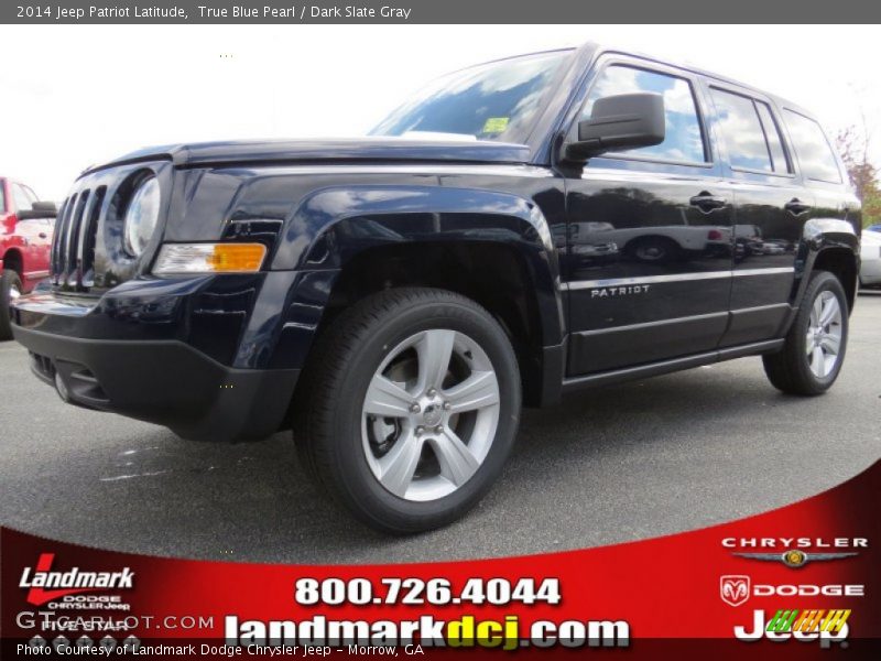 True Blue Pearl / Dark Slate Gray 2014 Jeep Patriot Latitude