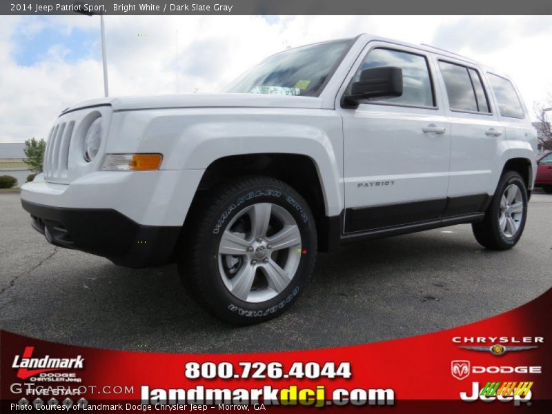 Bright White / Dark Slate Gray 2014 Jeep Patriot Sport