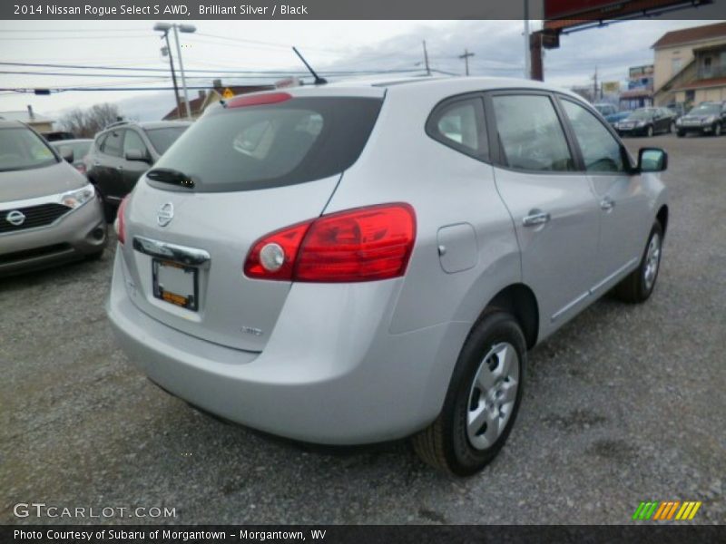 Brilliant Silver / Black 2014 Nissan Rogue Select S AWD