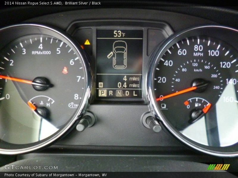 Brilliant Silver / Black 2014 Nissan Rogue Select S AWD