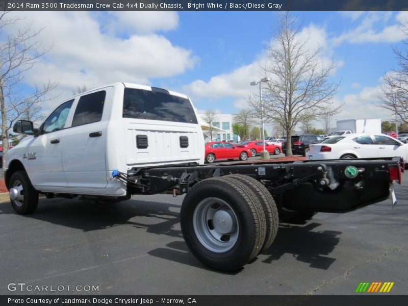 Bright White / Black/Diesel Gray 2014 Ram 3500 Tradesman Crew Cab 4x4 Dually Chassis
