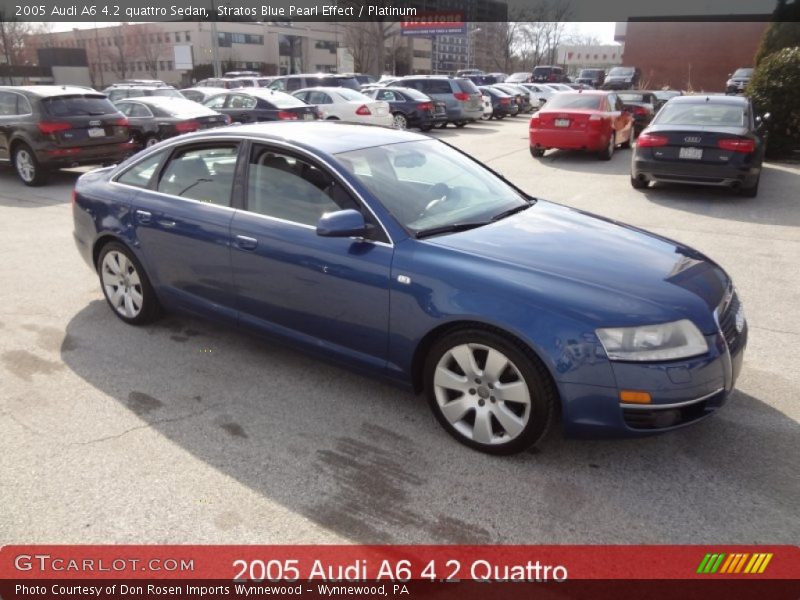 Stratos Blue Pearl Effect / Platinum 2005 Audi A6 4.2 quattro Sedan