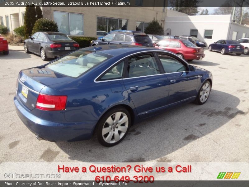 Stratos Blue Pearl Effect / Platinum 2005 Audi A6 4.2 quattro Sedan