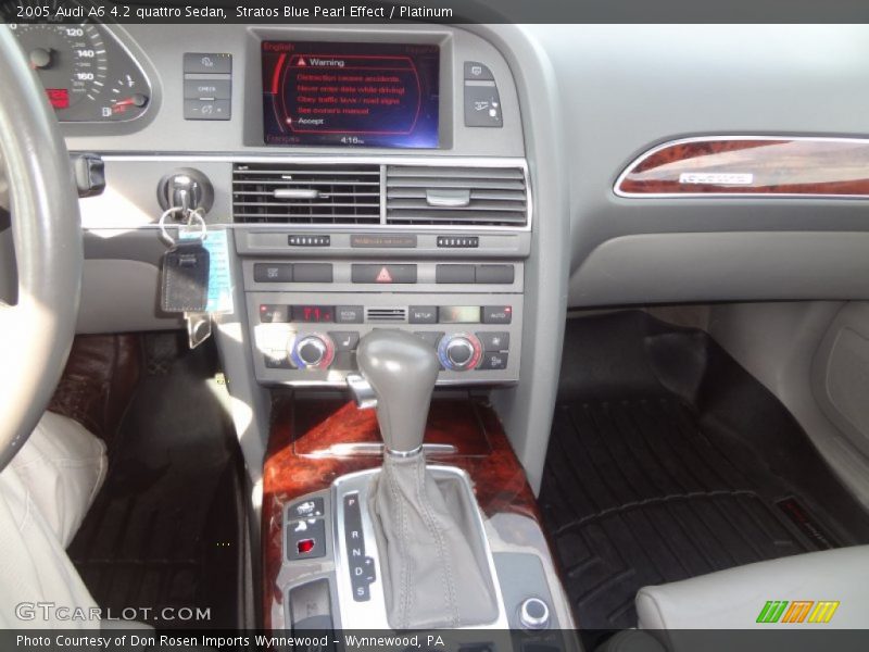 Stratos Blue Pearl Effect / Platinum 2005 Audi A6 4.2 quattro Sedan