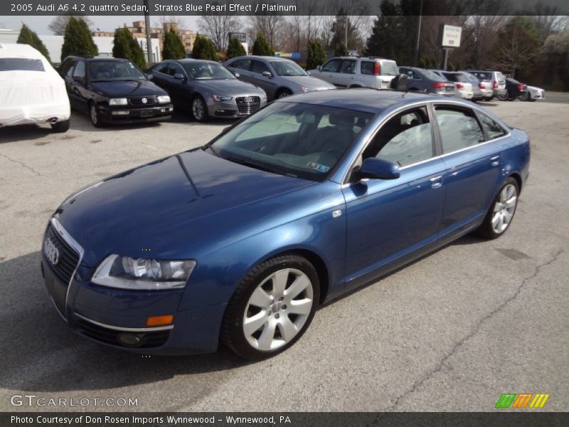 Stratos Blue Pearl Effect / Platinum 2005 Audi A6 4.2 quattro Sedan