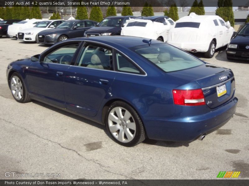 Stratos Blue Pearl Effect / Platinum 2005 Audi A6 4.2 quattro Sedan