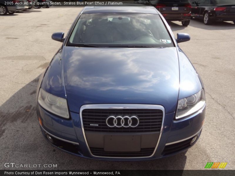 Stratos Blue Pearl Effect / Platinum 2005 Audi A6 4.2 quattro Sedan