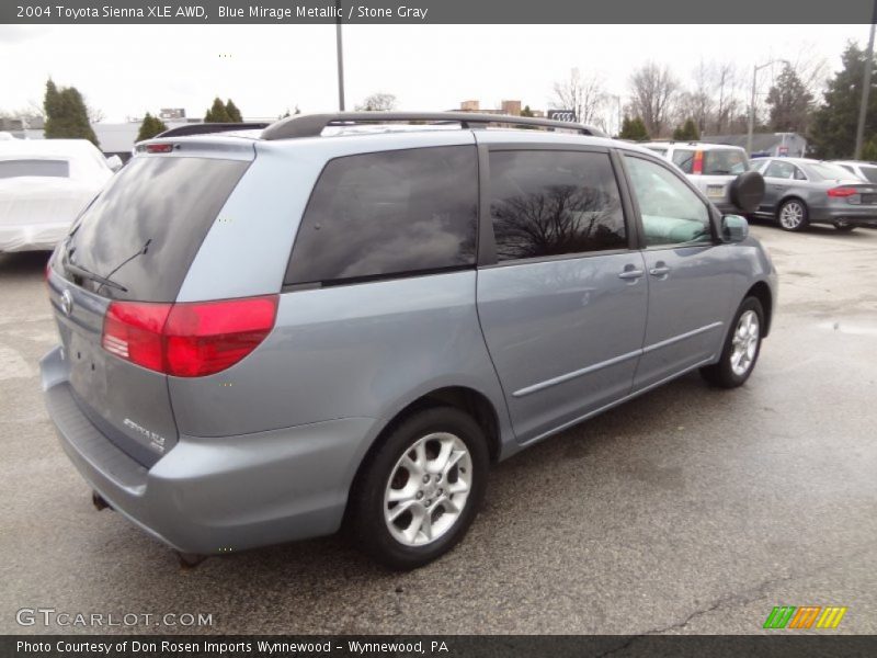 Blue Mirage Metallic / Stone Gray 2004 Toyota Sienna XLE AWD