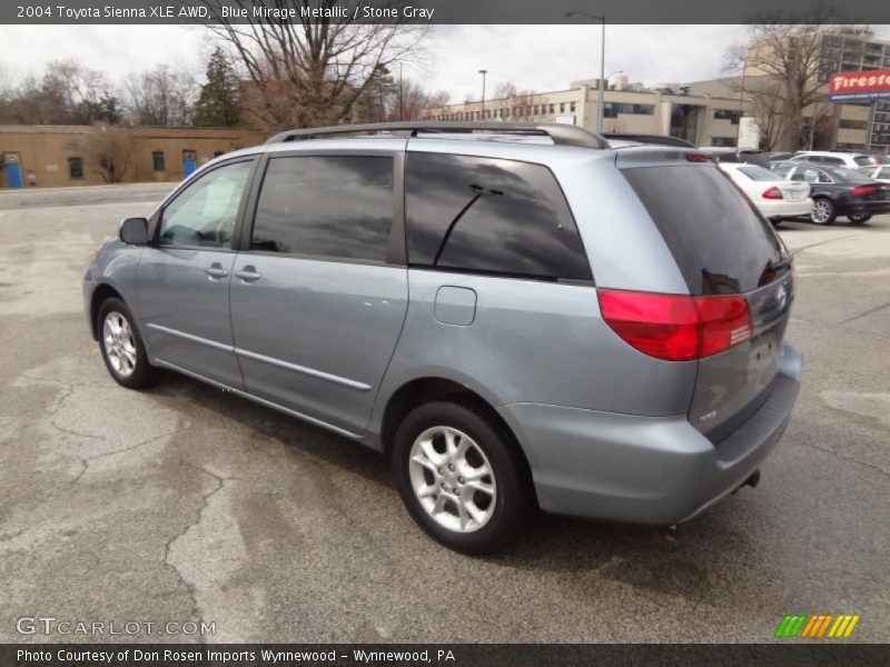 Blue Mirage Metallic / Stone Gray 2004 Toyota Sienna XLE AWD