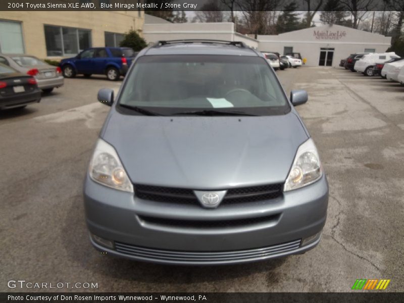 Blue Mirage Metallic / Stone Gray 2004 Toyota Sienna XLE AWD