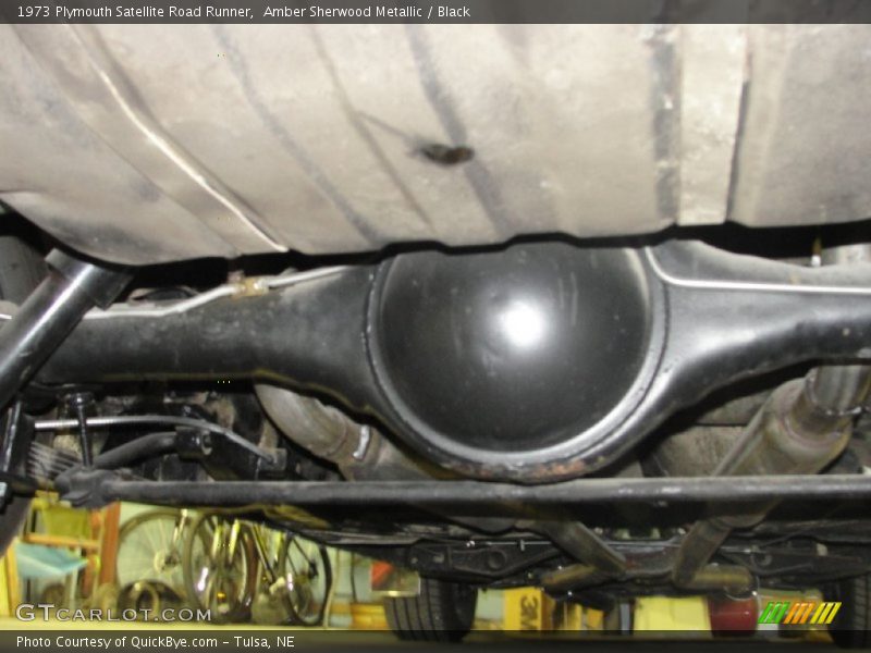 Amber Sherwood Metallic / Black 1973 Plymouth Satellite Road Runner