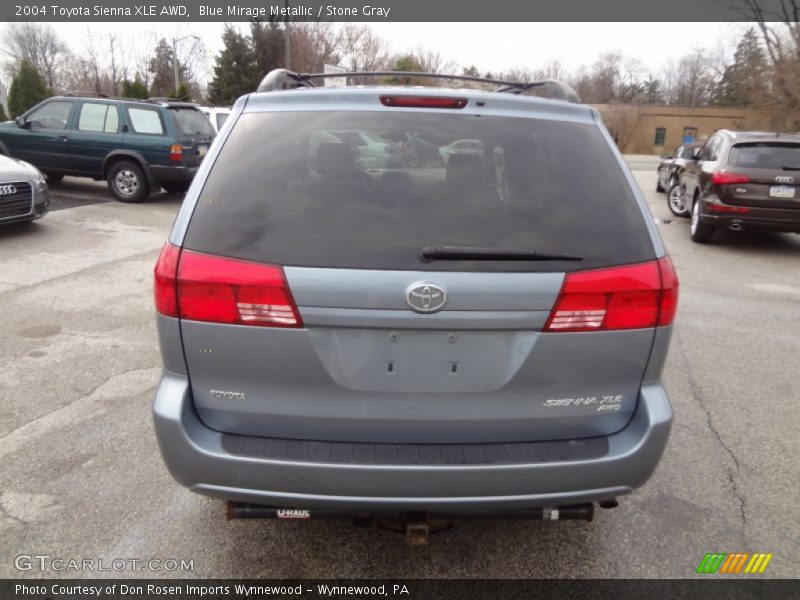 Blue Mirage Metallic / Stone Gray 2004 Toyota Sienna XLE AWD