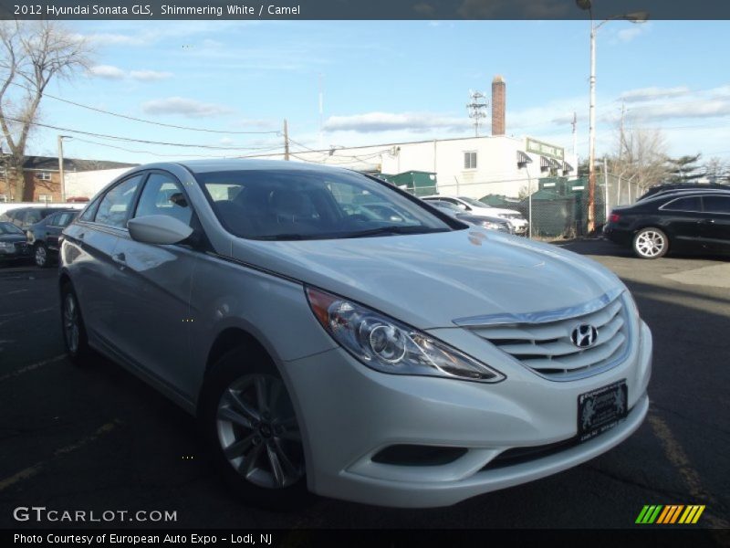 Shimmering White / Camel 2012 Hyundai Sonata GLS