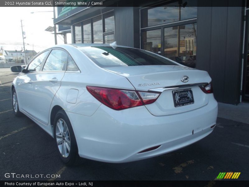 Shimmering White / Camel 2012 Hyundai Sonata GLS