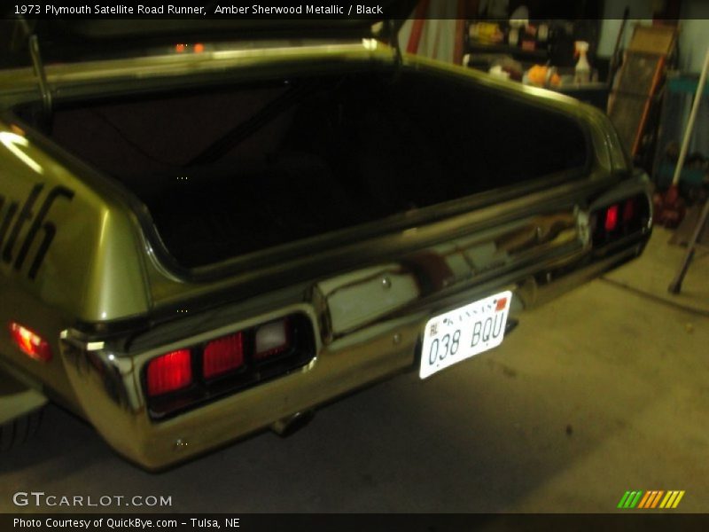 Amber Sherwood Metallic / Black 1973 Plymouth Satellite Road Runner