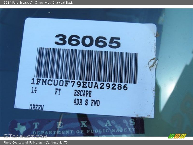 Ginger Ale / Charcoal Black 2014 Ford Escape S