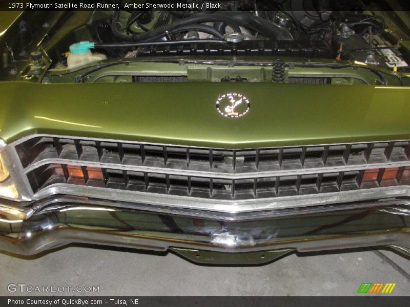 Amber Sherwood Metallic / Black 1973 Plymouth Satellite Road Runner