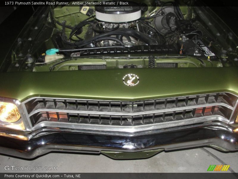 Amber Sherwood Metallic / Black 1973 Plymouth Satellite Road Runner