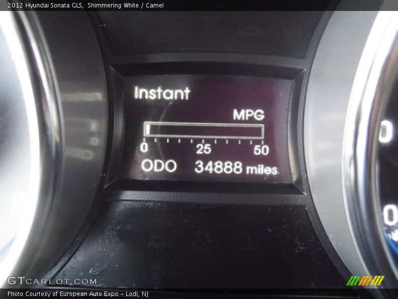 Shimmering White / Camel 2012 Hyundai Sonata GLS