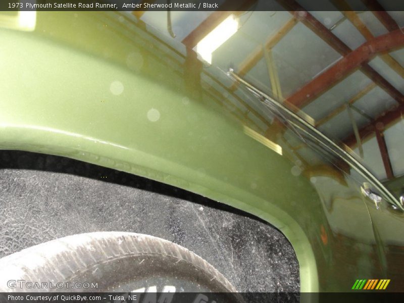 Amber Sherwood Metallic / Black 1973 Plymouth Satellite Road Runner