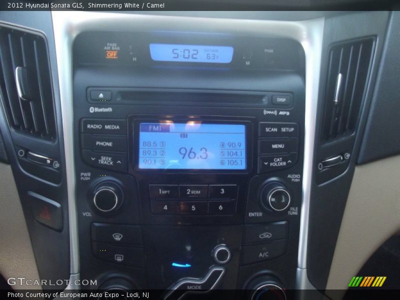 Shimmering White / Camel 2012 Hyundai Sonata GLS