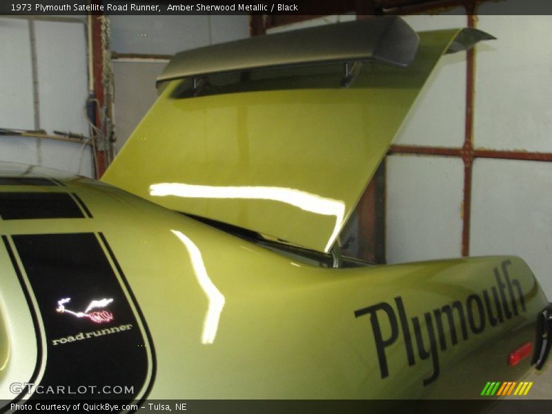 Amber Sherwood Metallic / Black 1973 Plymouth Satellite Road Runner